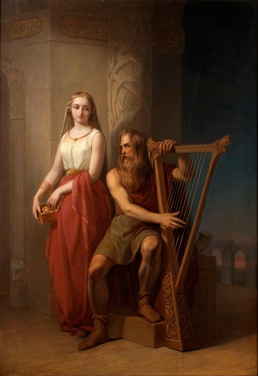 Itun og Bragy, 1846 af Nils Jakob Blommér