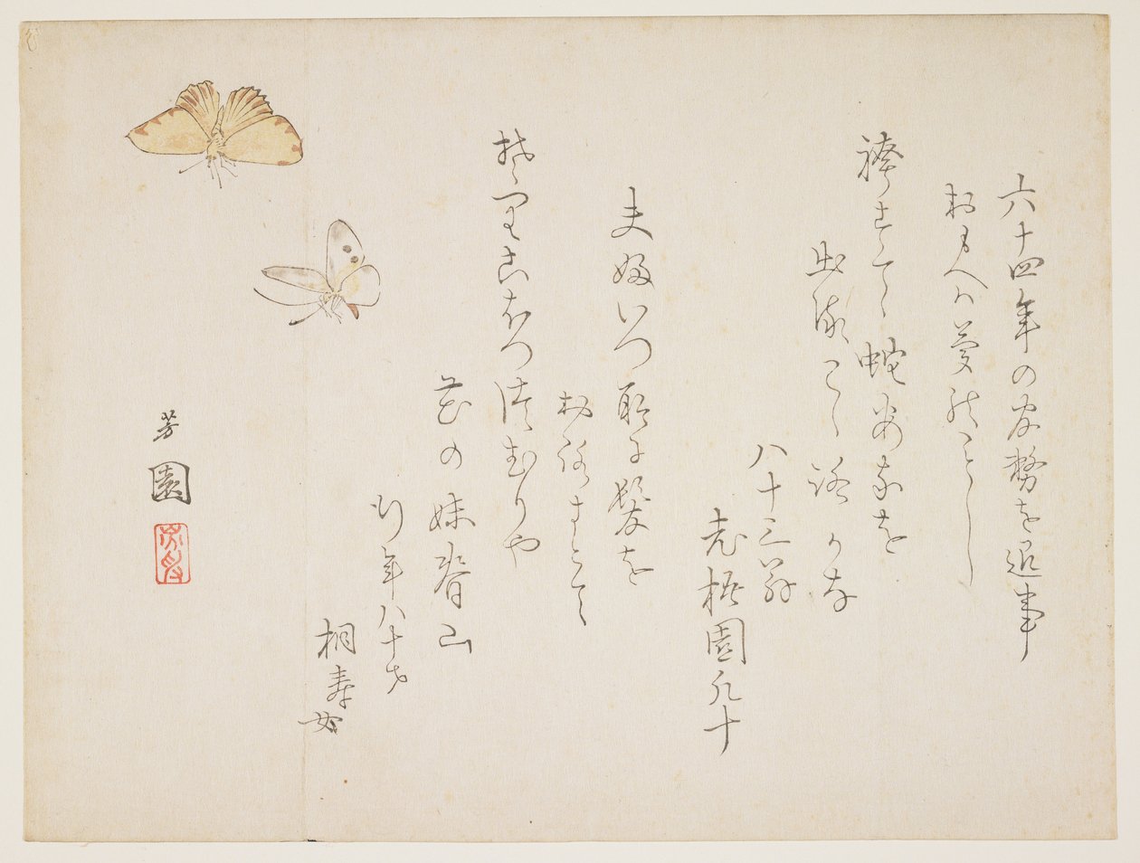 (Sommerfugle) af Nishiyama Hoen