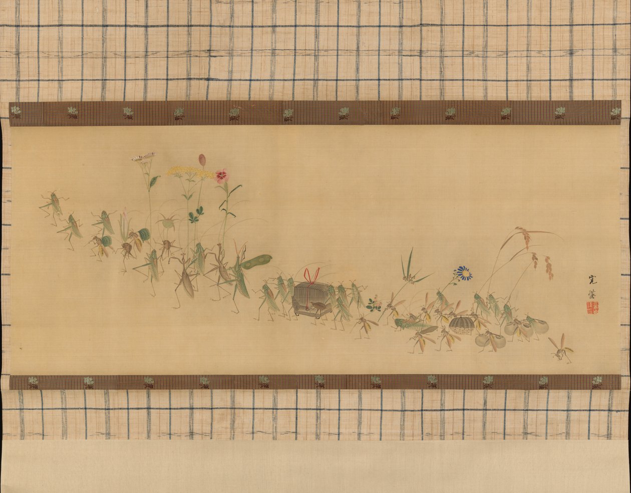 Procession af insekter, 1800-tallet. af Nishiyama Kan