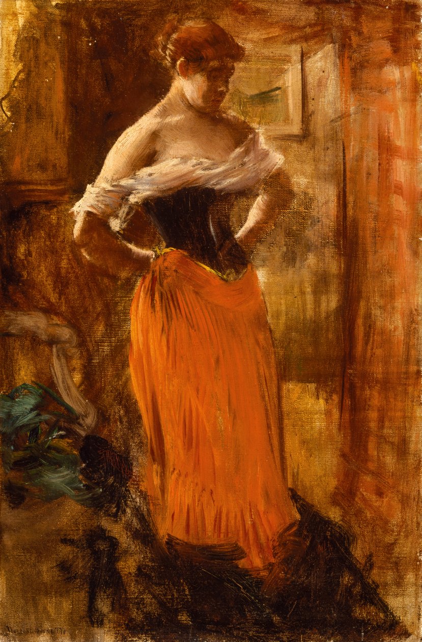 La Toilette (olie på lærred) af Norbert Goeneutte