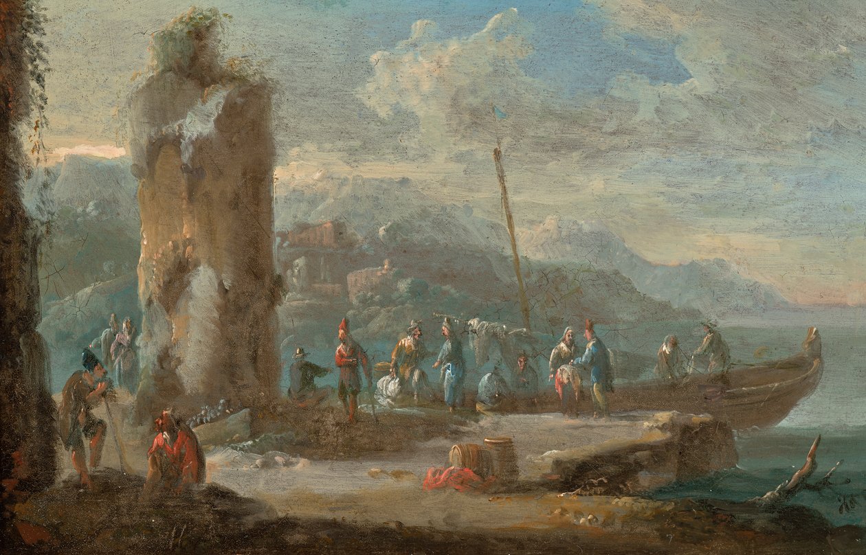 Sydlige havnescene af Norbert Grund