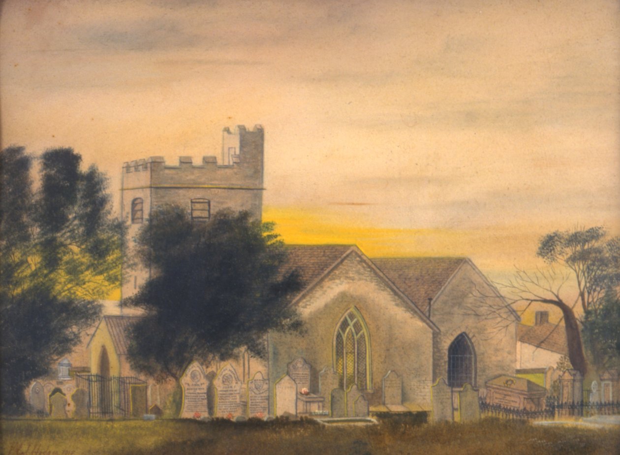Mynyddislwyn Parish Church, 1915 af Obediah Hodges