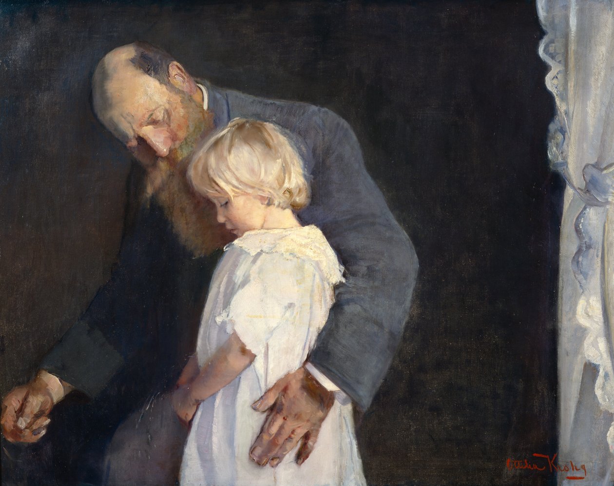 Stakkels lille (Christian Rogh og Nana) af Oda Krohg