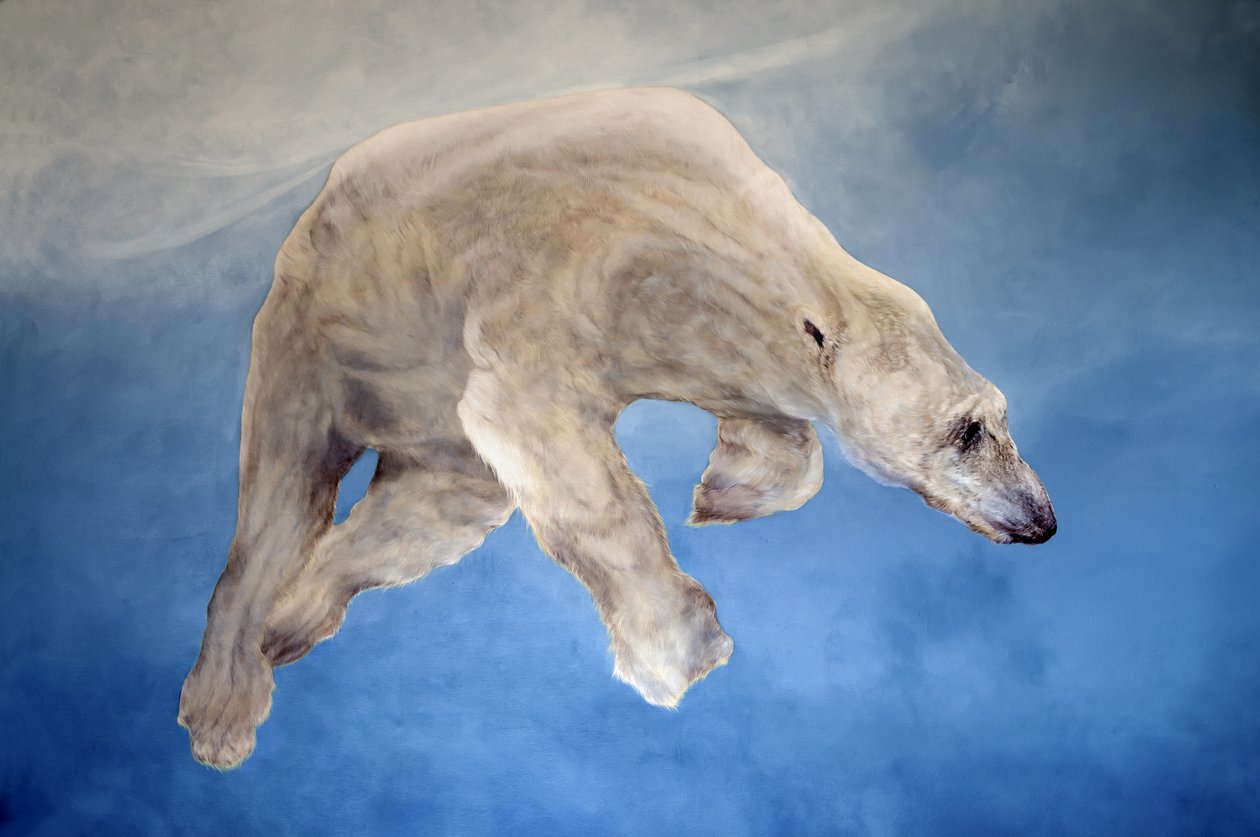 Ursus maritimus 2 (akryl på gessoeret linned) af Odile Kidd