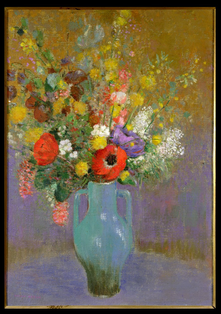 Buket vilde blomster, ca. 1900 af Odilon Redon