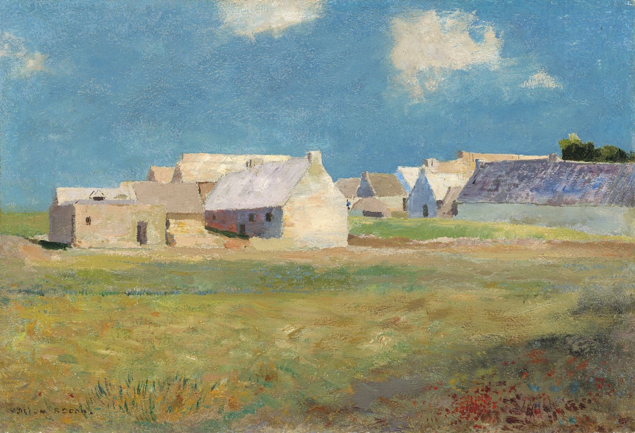 Breton Village, ca. 1890 af Odilon Redon