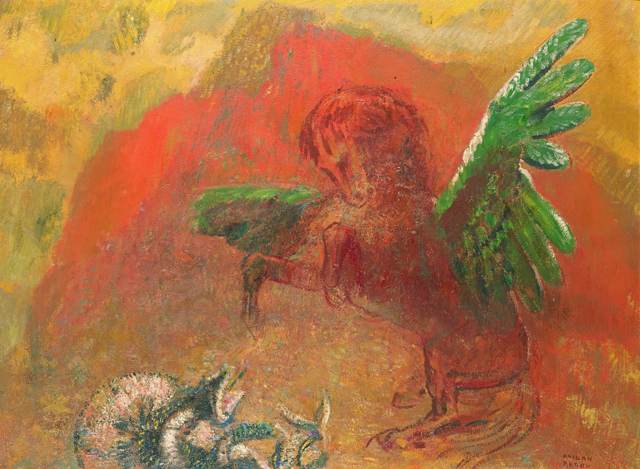 Pegasus triumferende af Odilon Redon