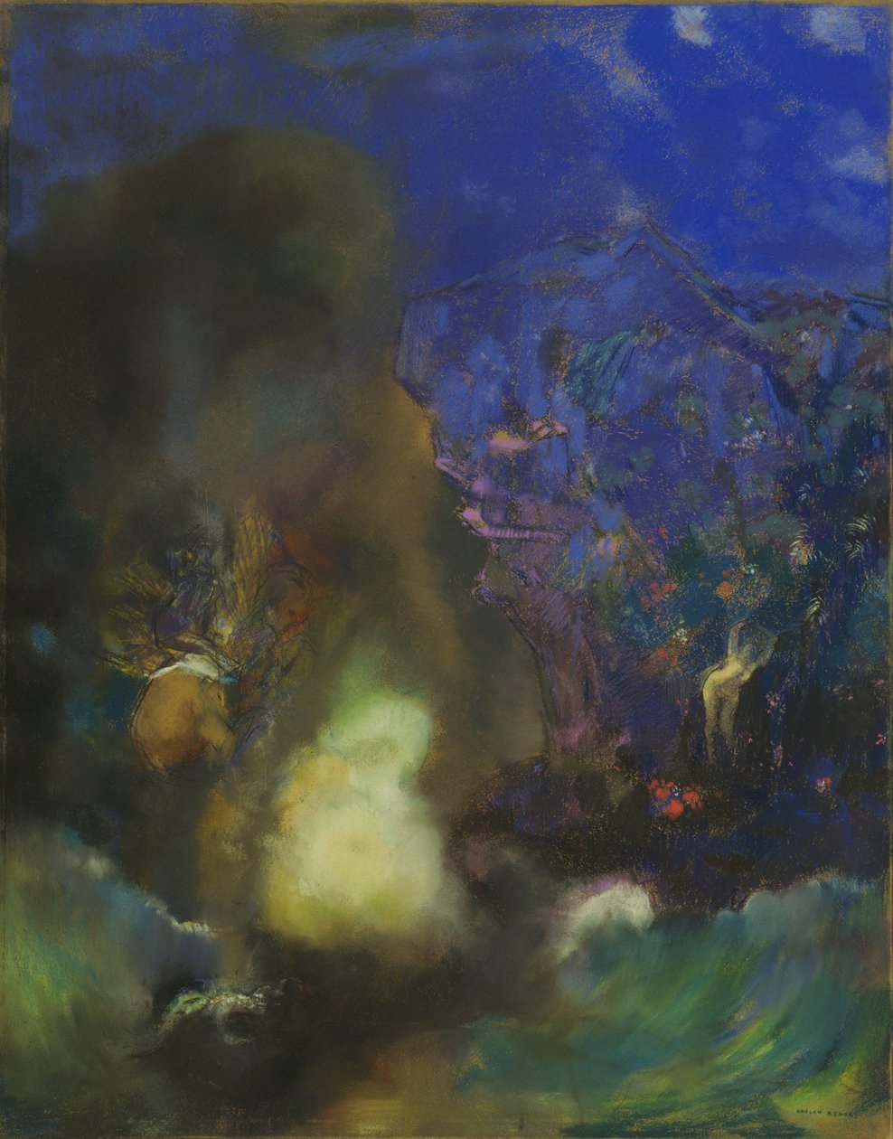 Roger og Angelica, ca. 1910 af Odilon Redon