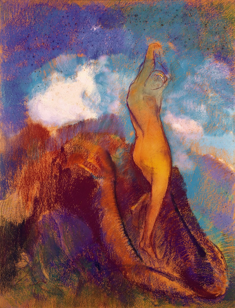 The Birth of Venus, 1912 (pastel på papir) af Odilon Redon