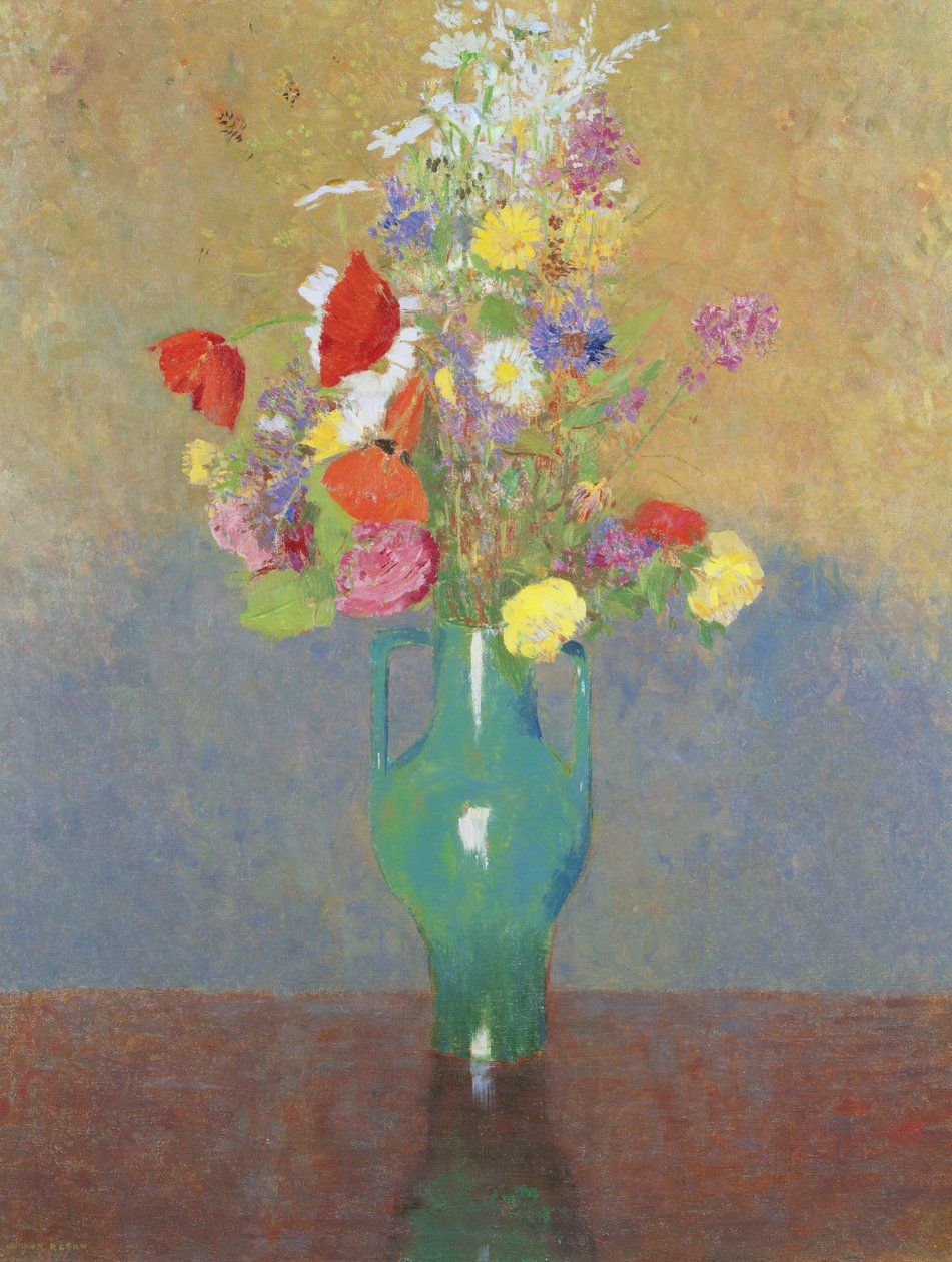 Den grønne vase, ca.1900 af Odilon Redon