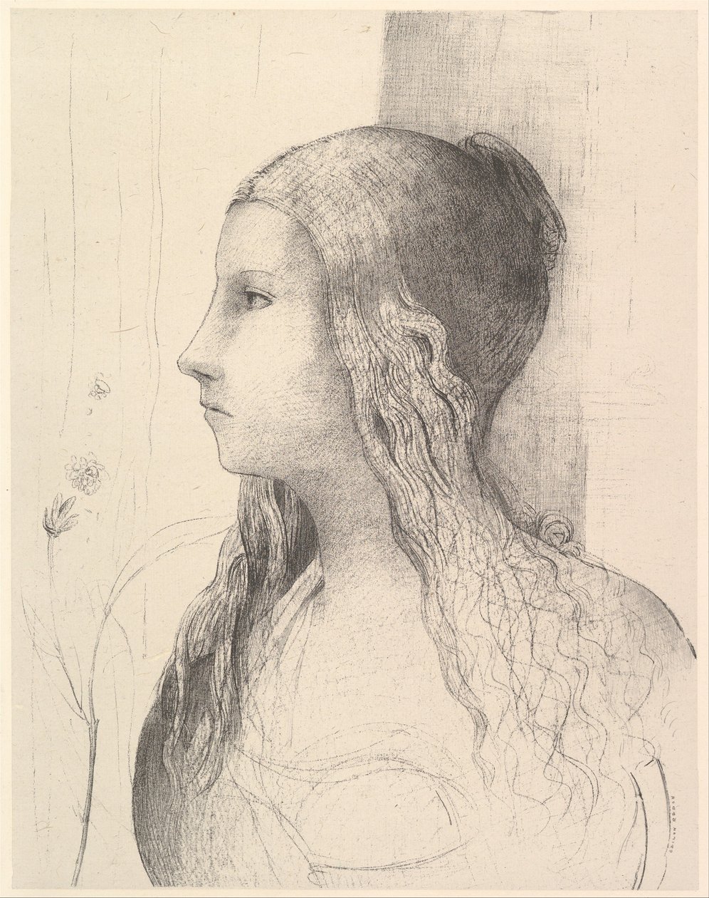 Brunnhilde The Twilight of the Gods, 1894. af Odilon Redon