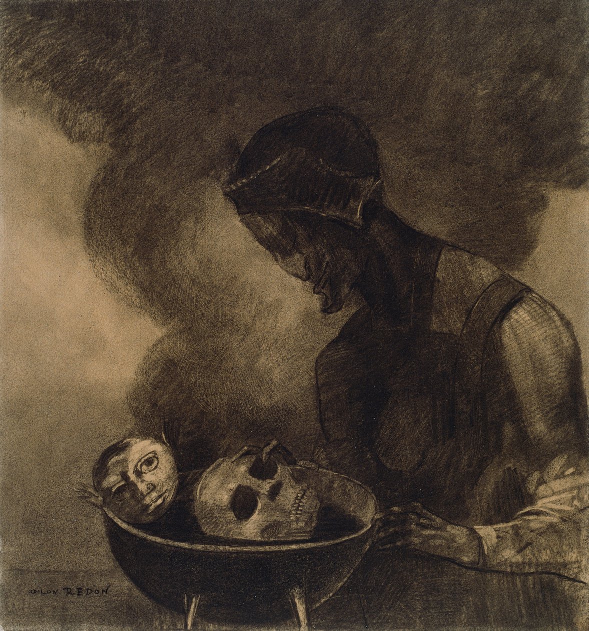 Troldkvindens kedel af Odilon Redon