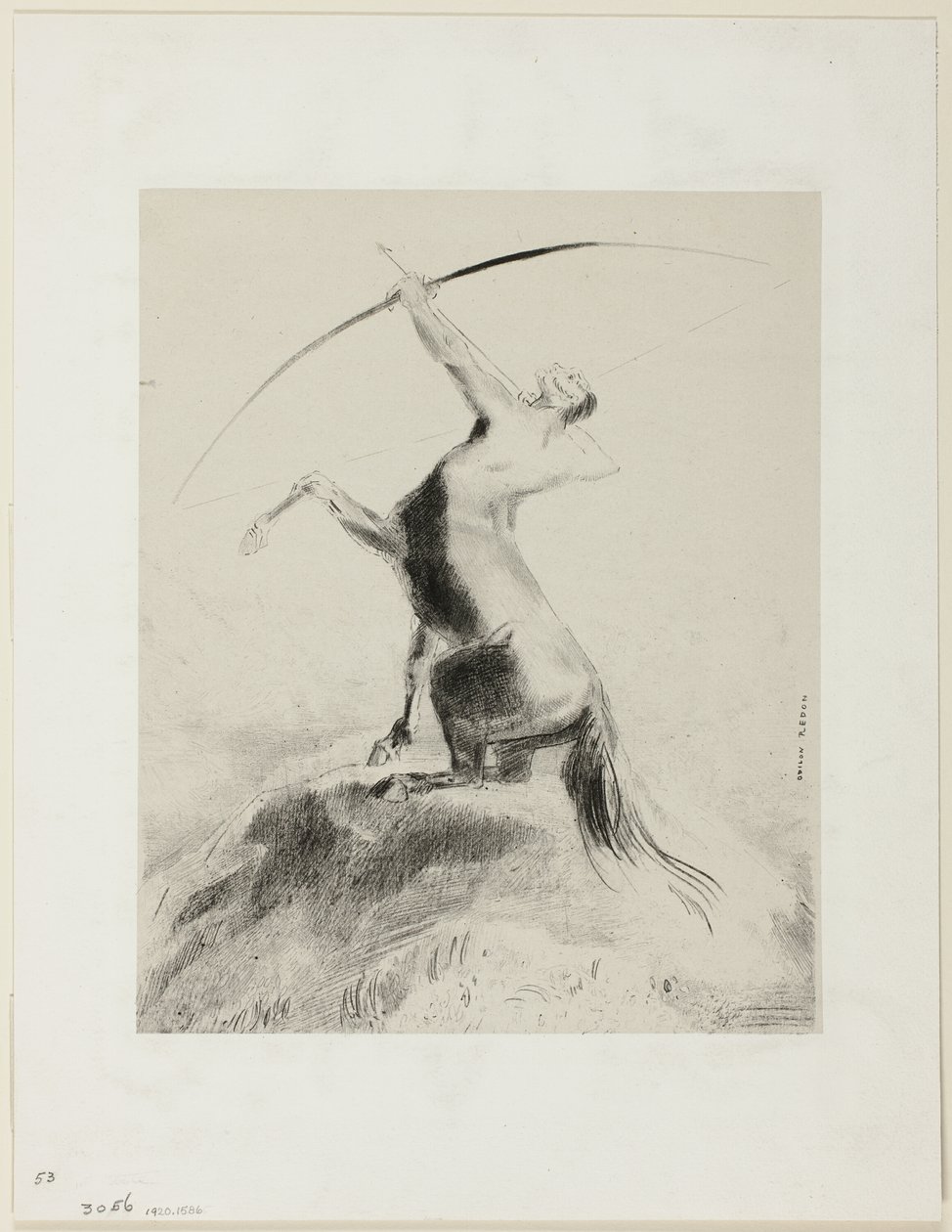 Kentaur sigter mod skyerne af Odilon Redon