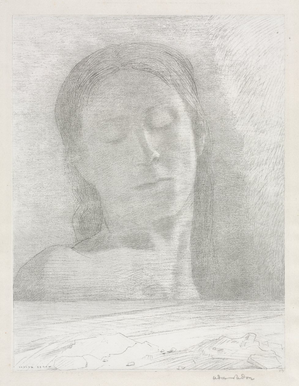 Lukkede Øjne af Odilon Redon