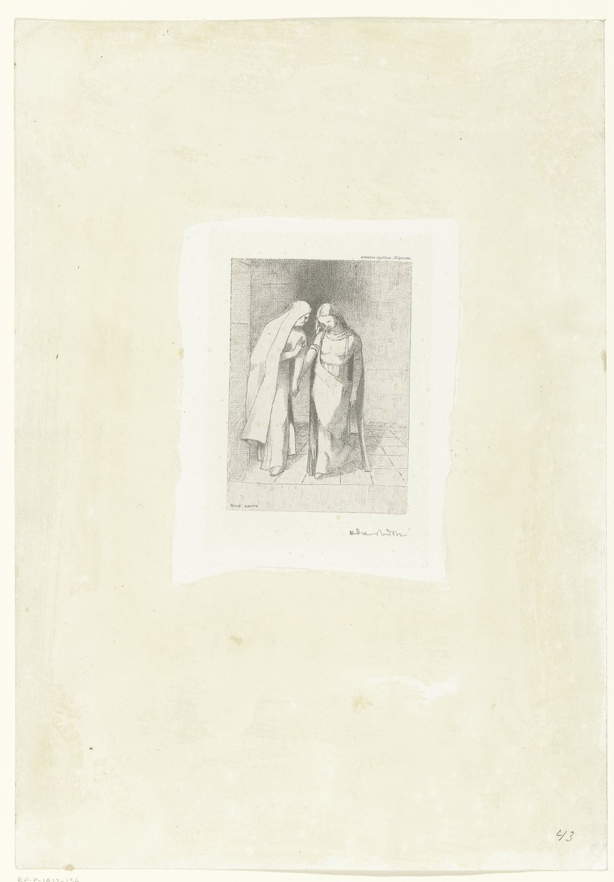 Mystisk samtale Entretien mystique (titel på objekt) af Odilon Redon