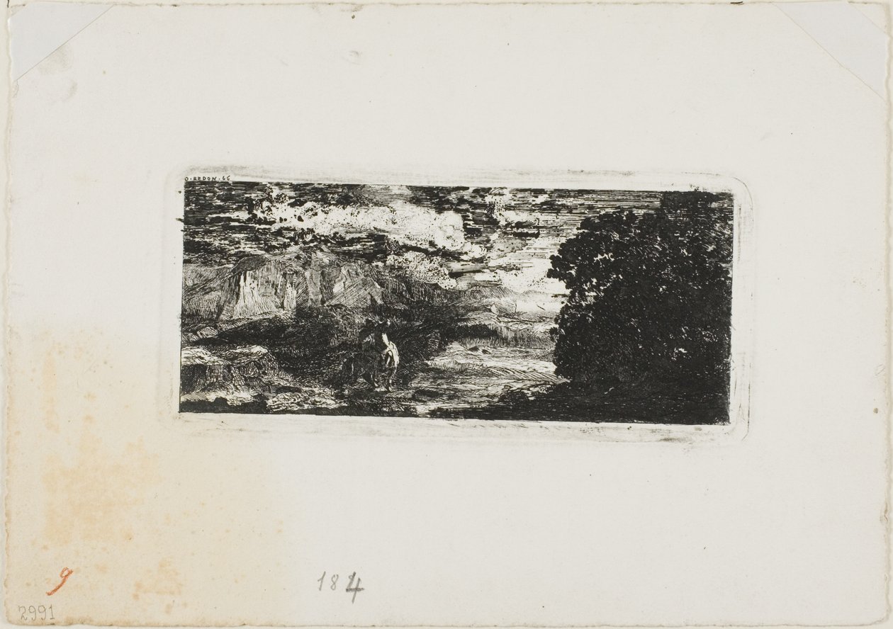 Rytter under en stormfuld himmel af Odilon Redon