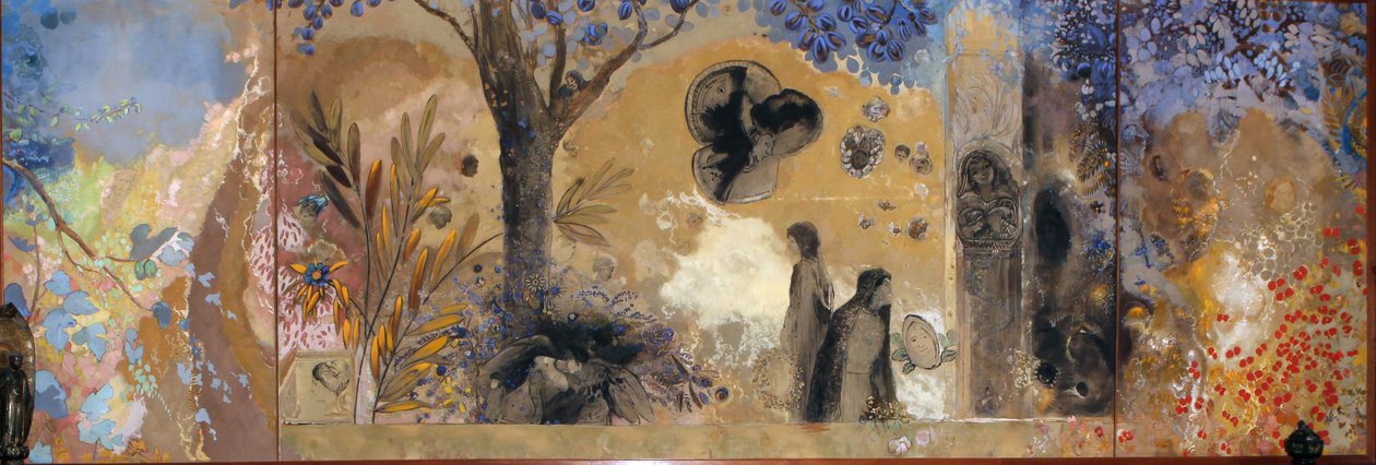 Natten, 1910-1911. af Odilon Redon