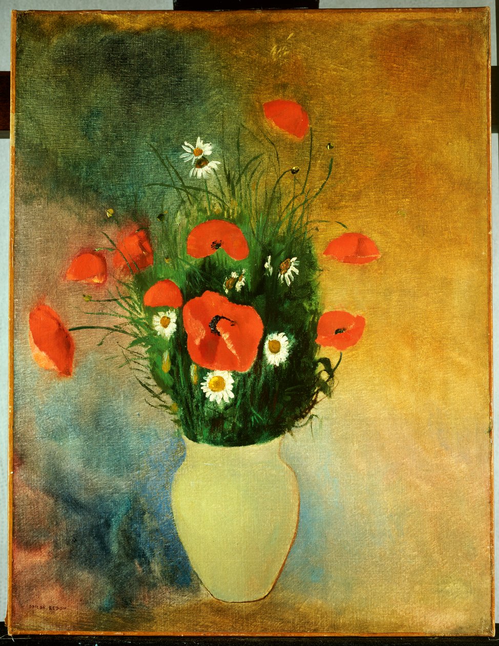 Valmuer og tusindfryd, ca. 1913 af Odilon Redon