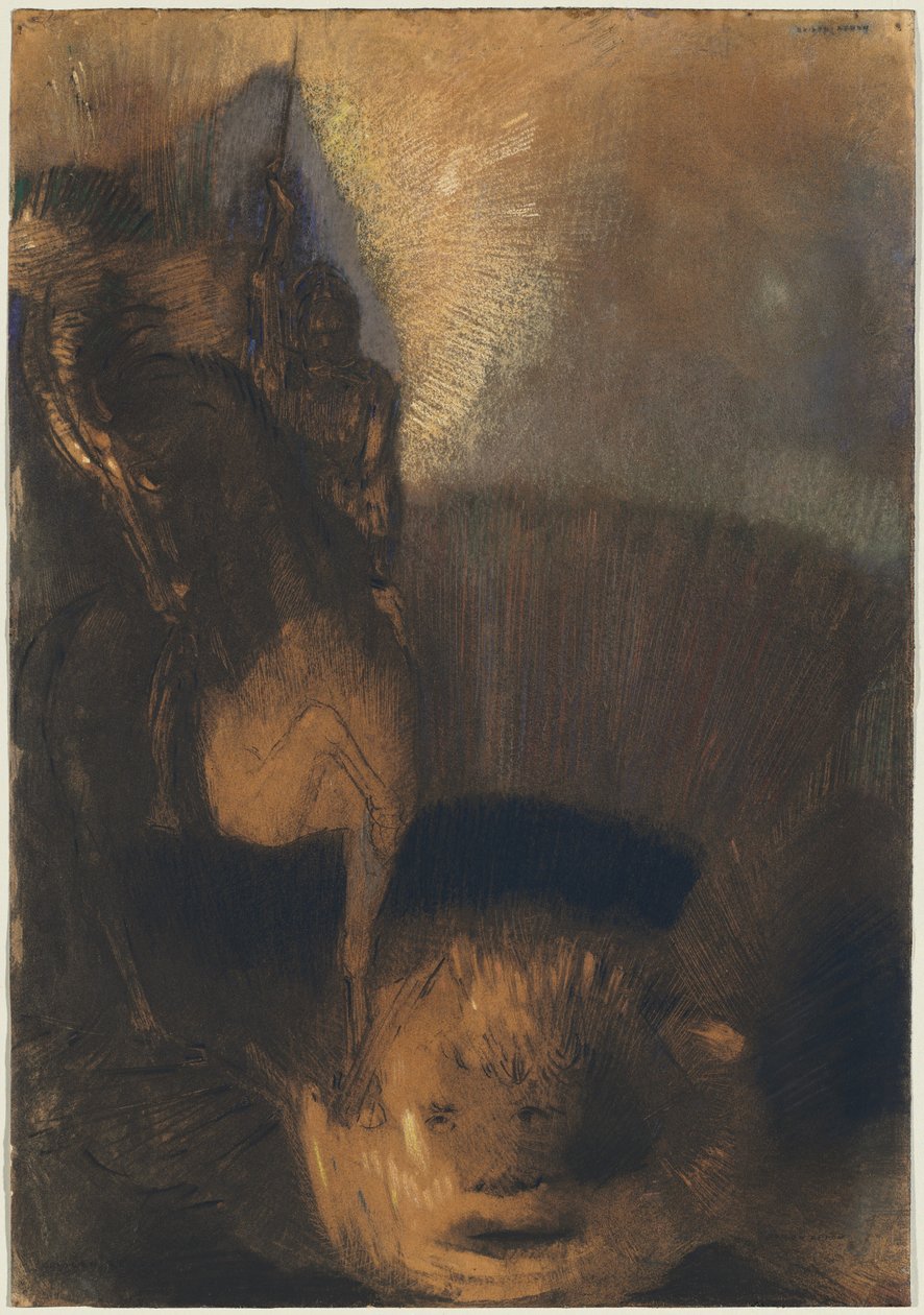 Sankt Georg og dragen af Odilon Redon