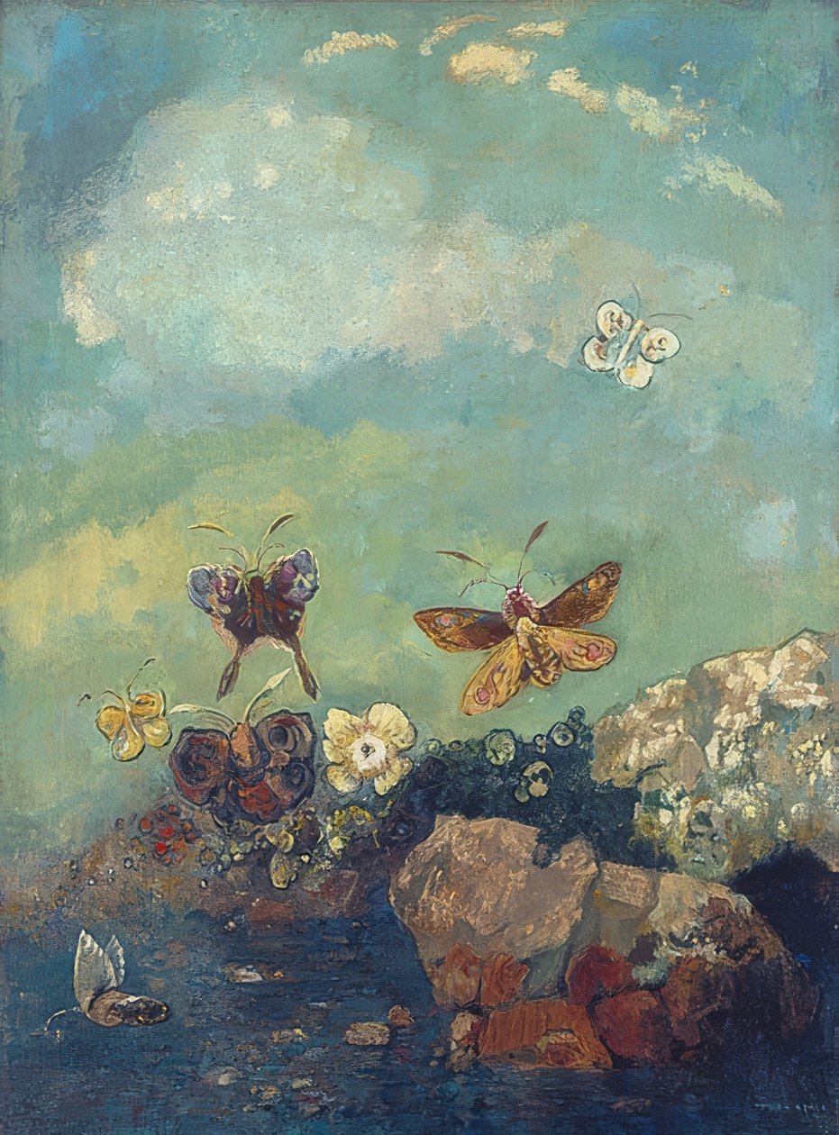 Sommerfugle. Omkring 1910 af Odilon Redon