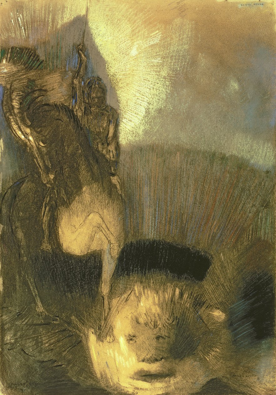 St. George, ca. 1905 (pastel på papir) af Odilon Redon