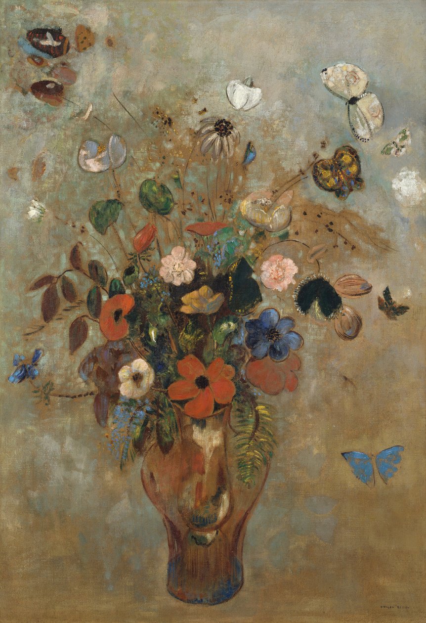Stilleben med blomster, 1905. af Odilon Redon