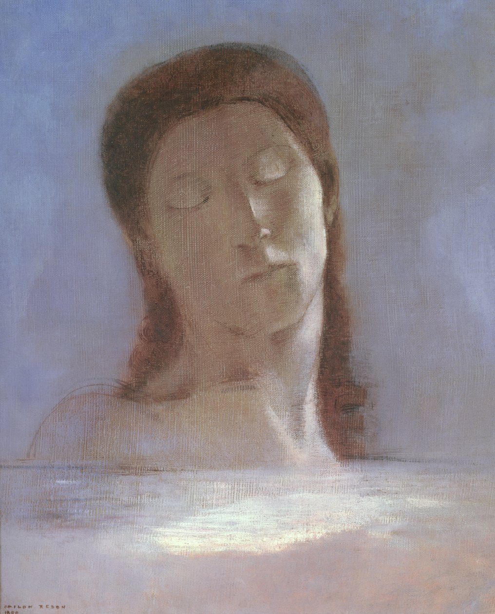 De lukkede øjne af Odilon Redon