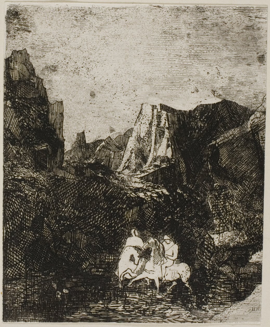 To smaa Ryttere af Odilon Redon