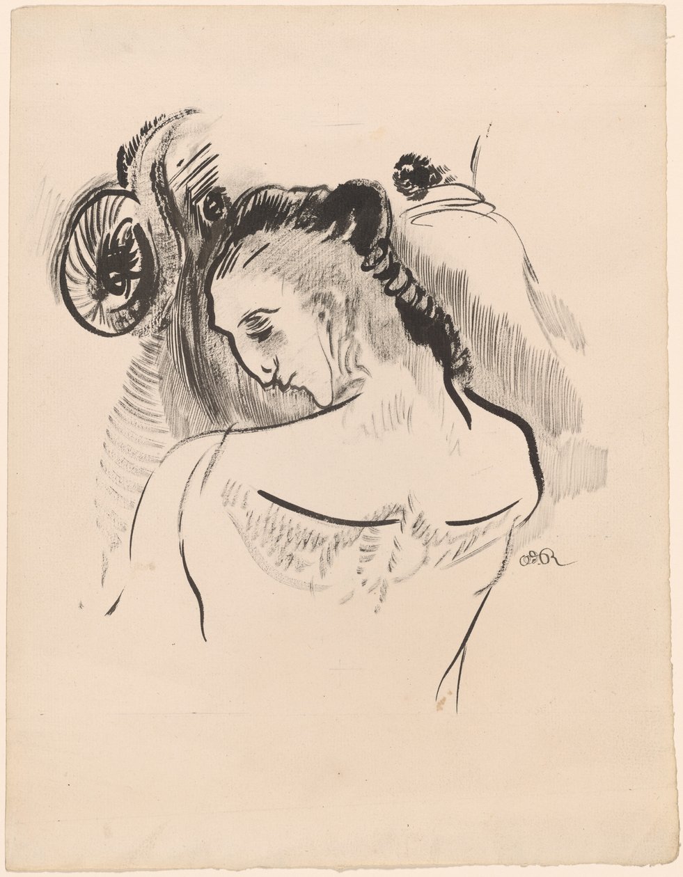 Ung mand af Odilon Redon