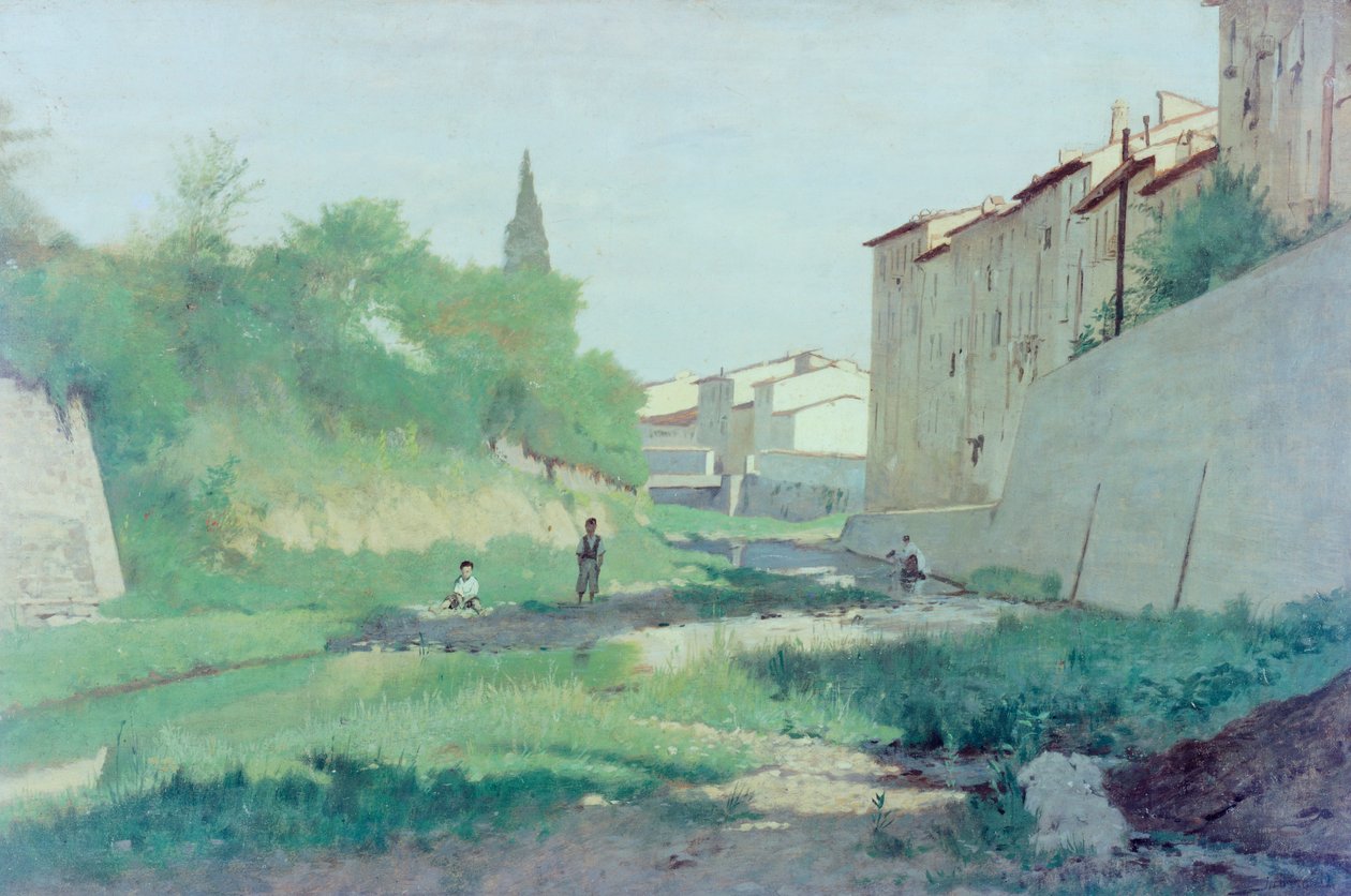 Ved Mugnone-floden af Odoardo Borrani