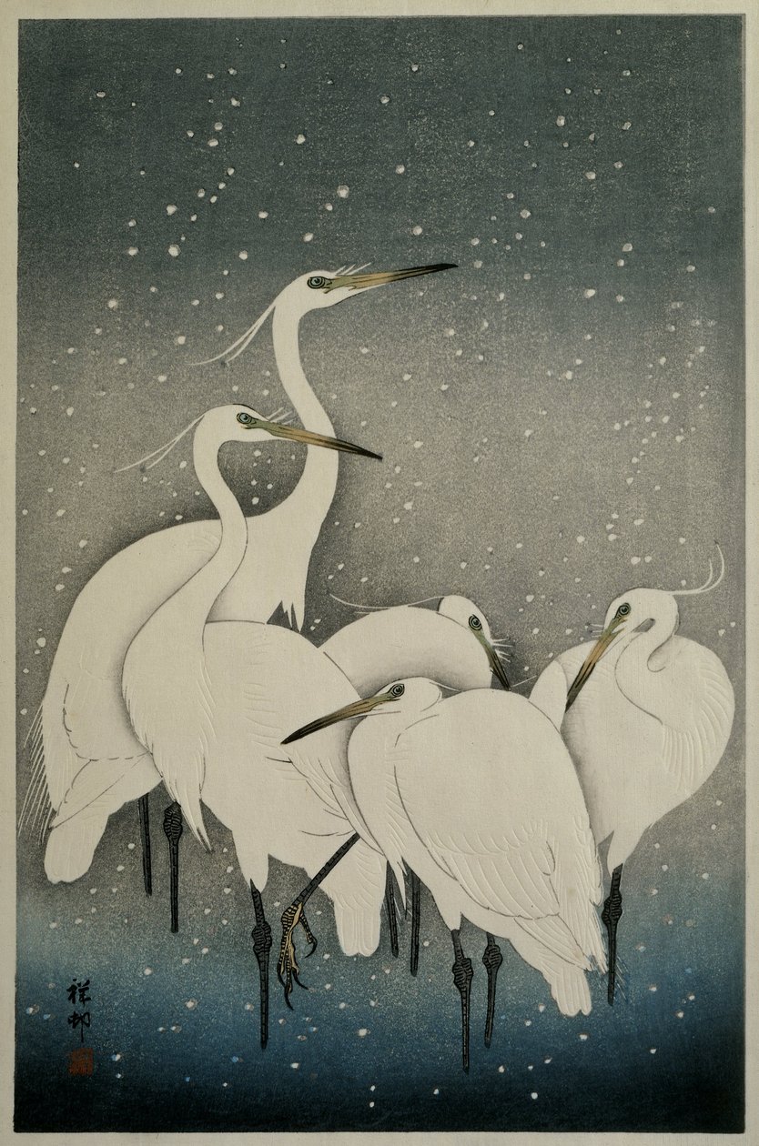 Egrets gruppe, 1925-36 af Ohara Koson