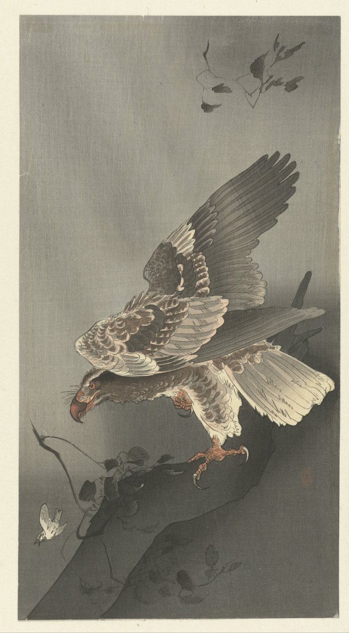 Ørnen lurer efter bytte af Ohara Koson