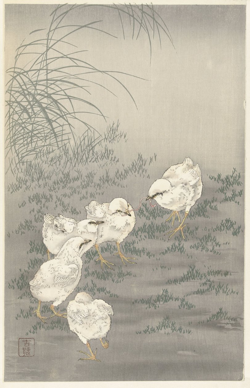 Fem kyllinger af Ohara Koson
