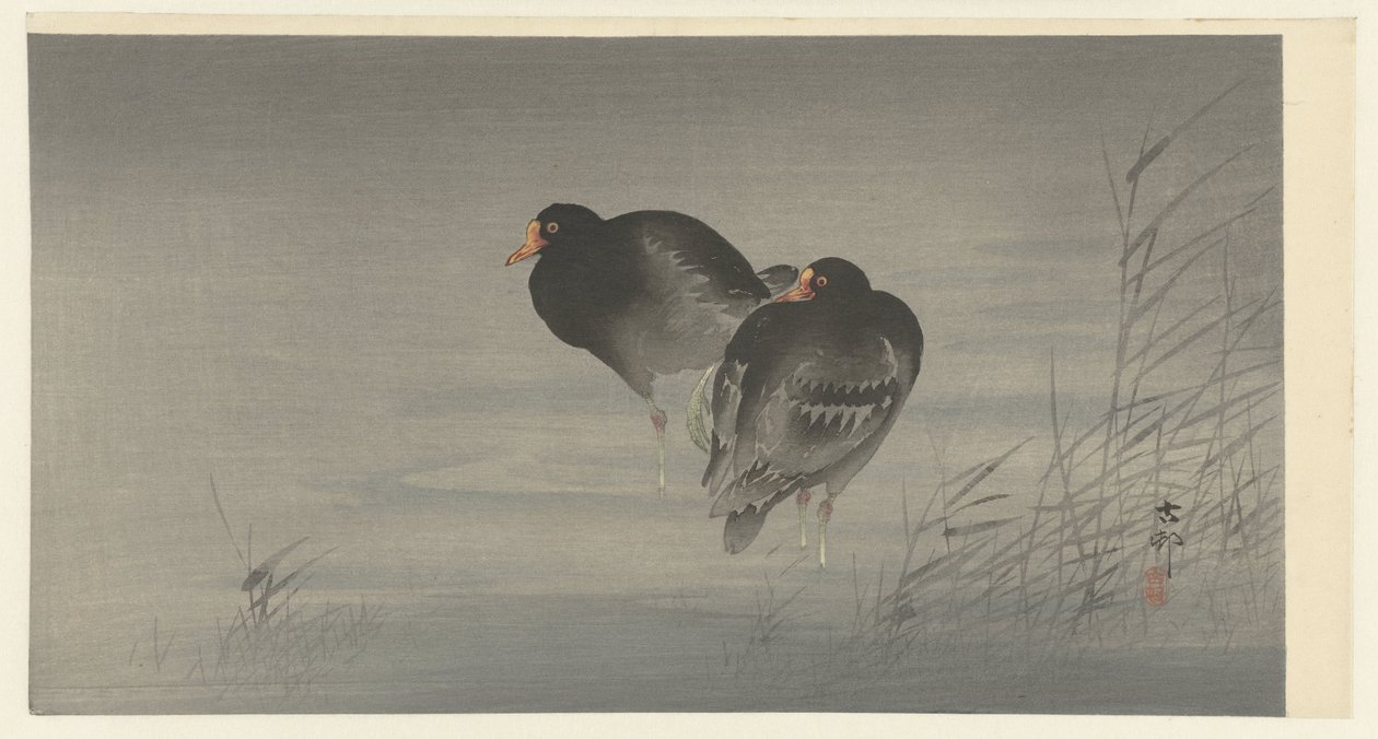 To Morhøns af Ohara Koson