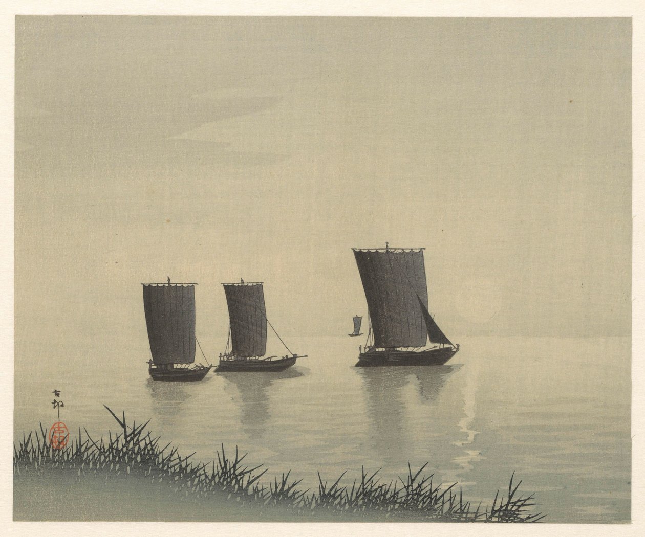 fiskerbåde af Ohara Koson