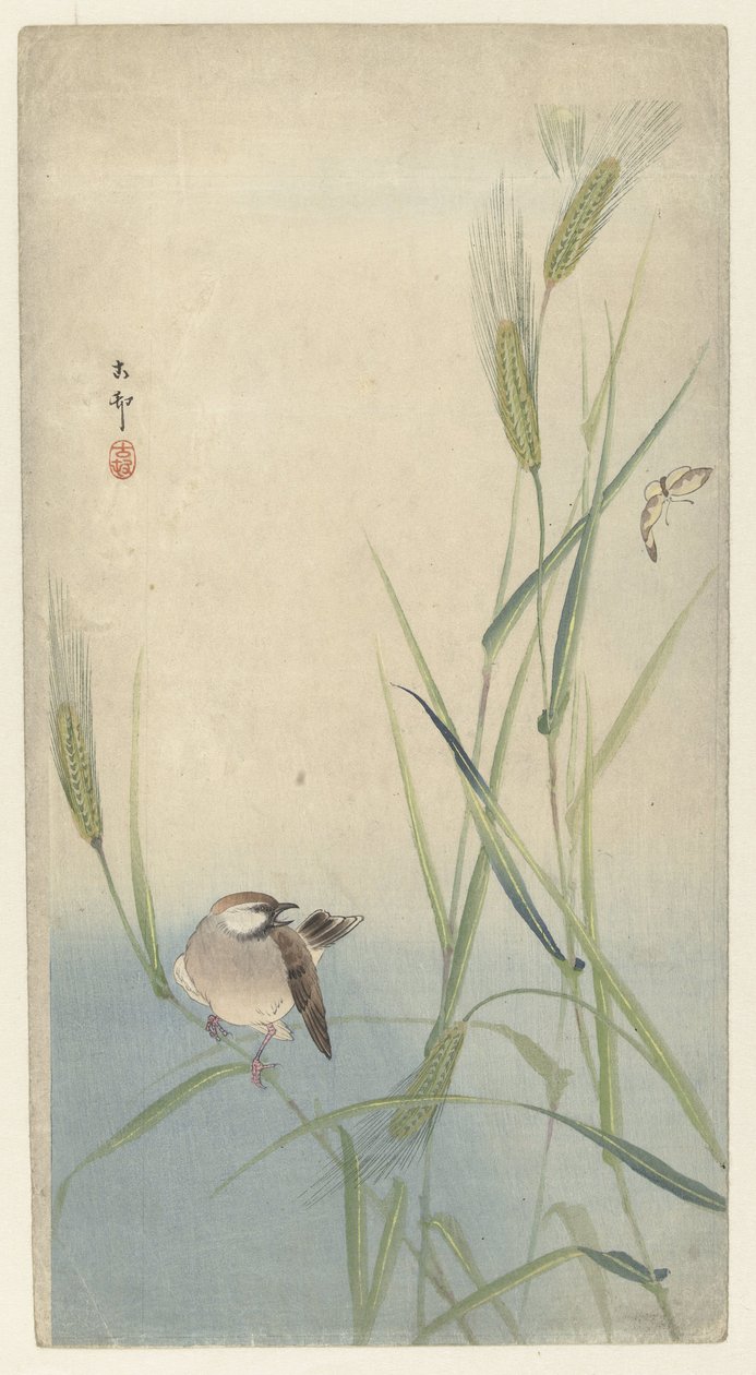 Fugl og sommerfugl af Ohara Koson