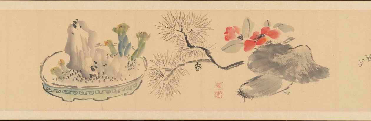 Brev med blomster, 1831. af Okada Hanko