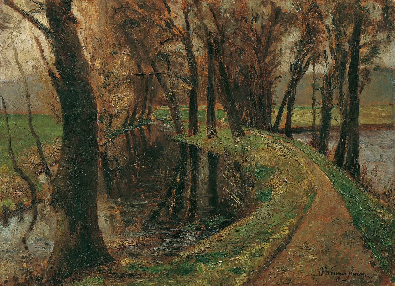 Avenue ved dammen af Olga Wisinger Florian
