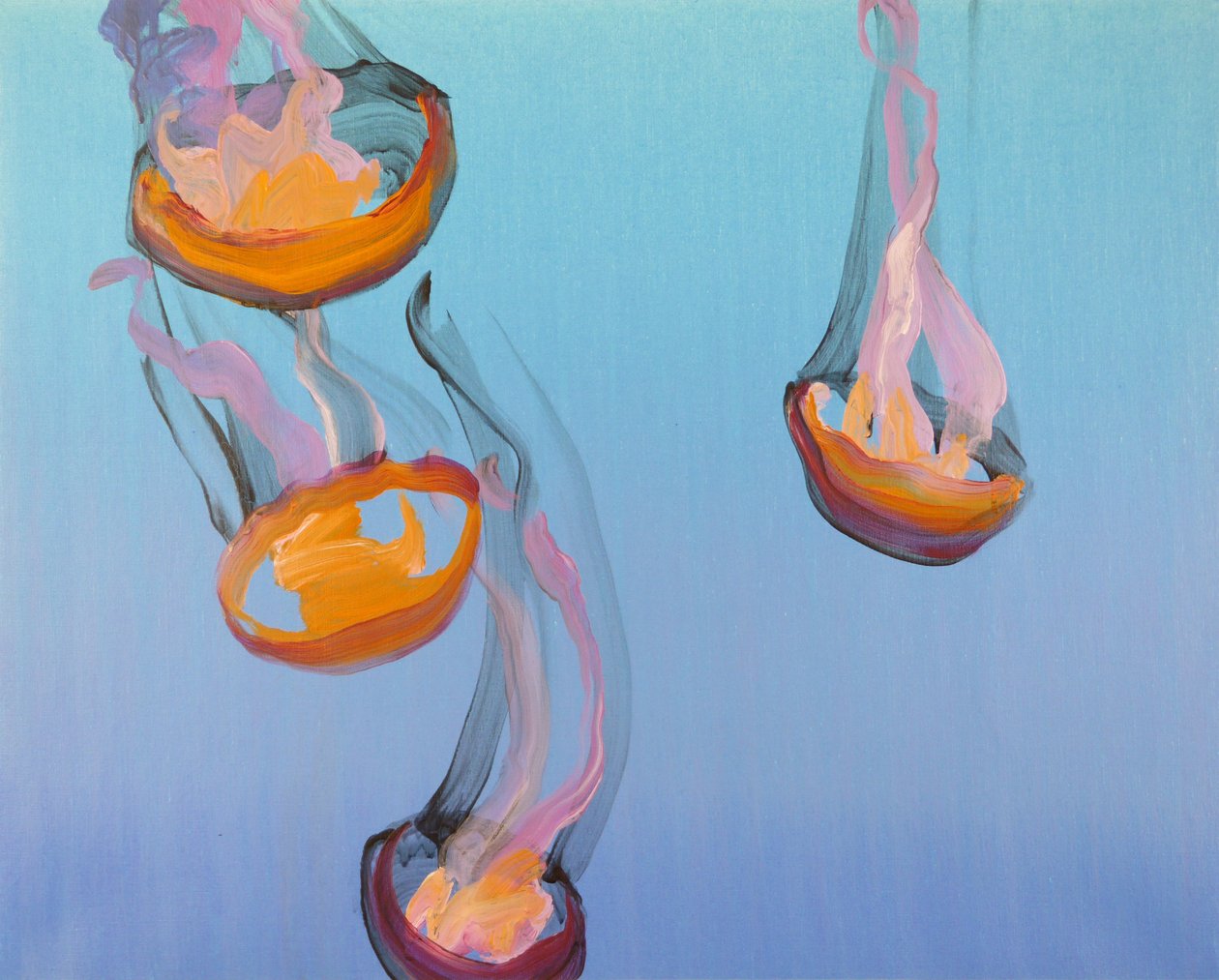 Méduses 13, 2013 (akryl på lærred) af Olivier Morel
