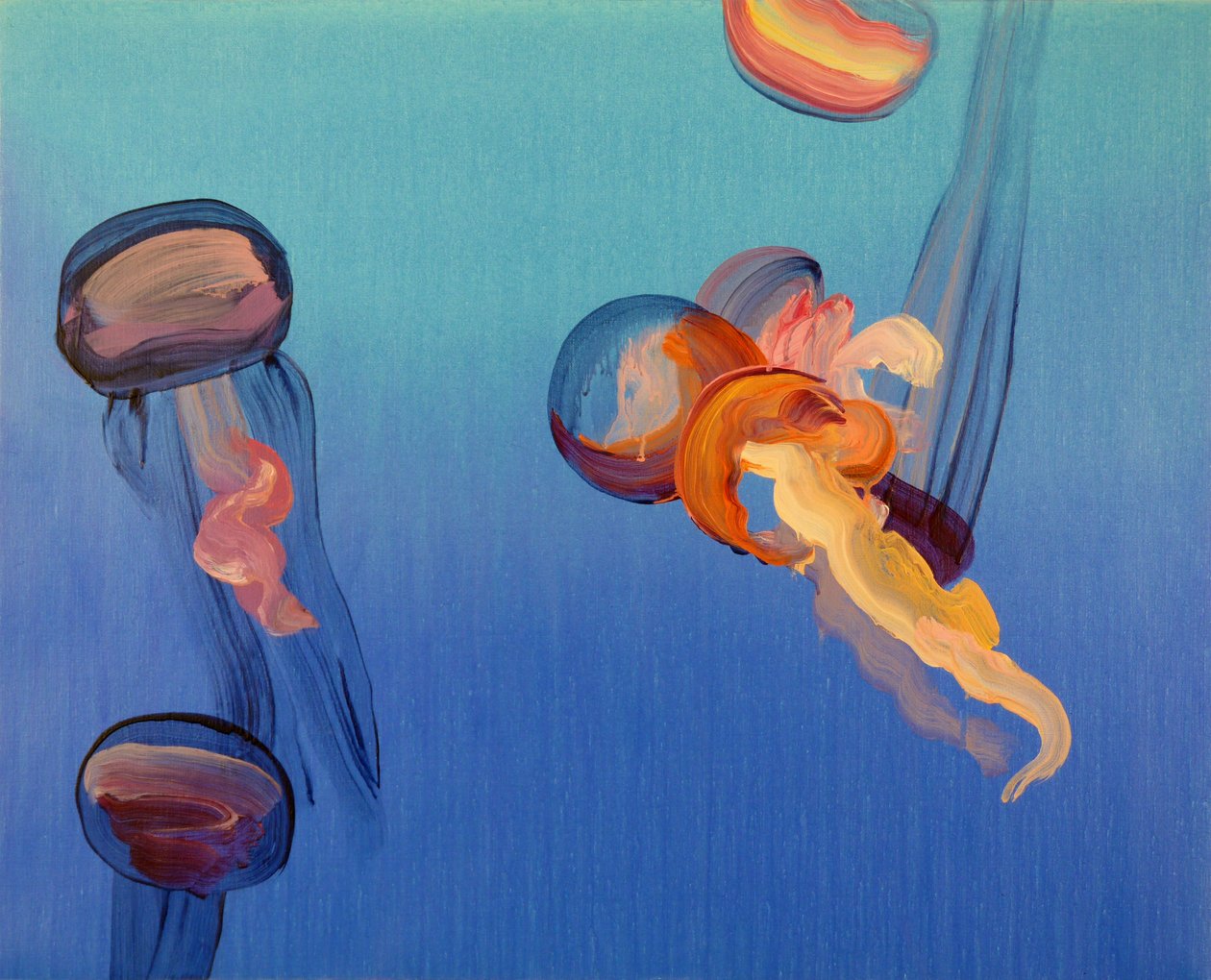 Méduses 14, 2013 (akryl på lærred) af Olivier Morel