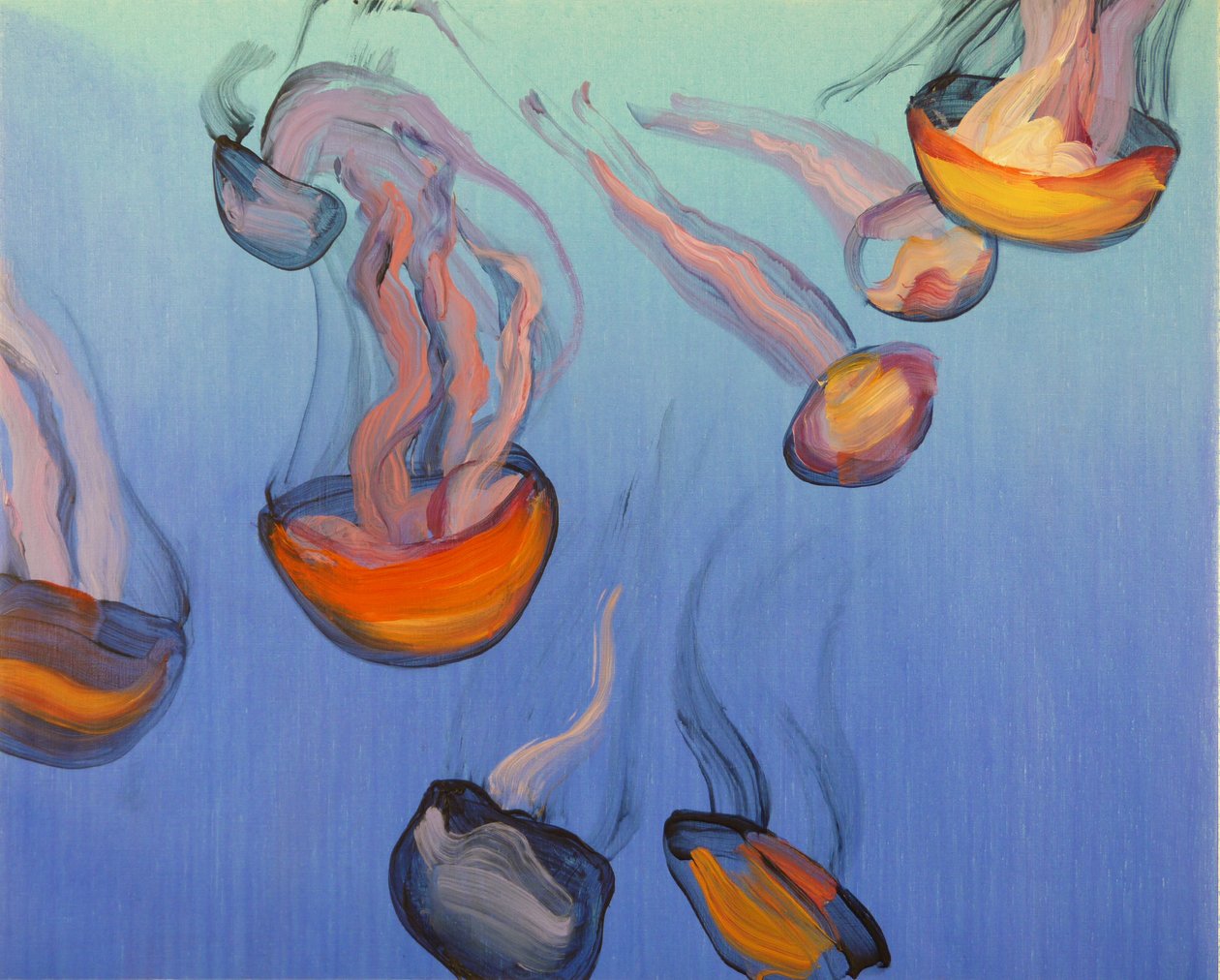 Méduses 15, 2013 (akryl på lærred) af Olivier Morel