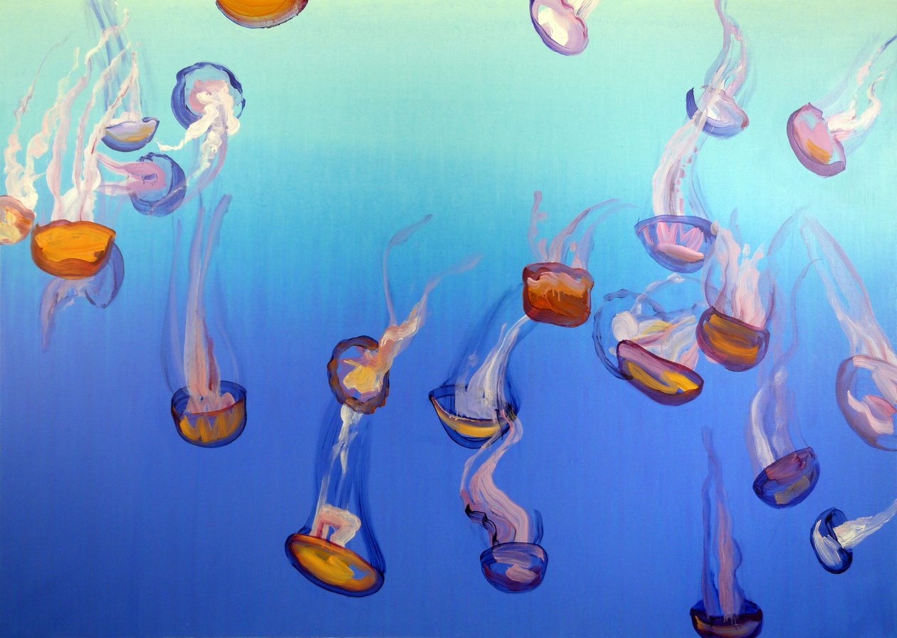 Méduses 3, 2012 (akryl på lærred) af Olivier Morel