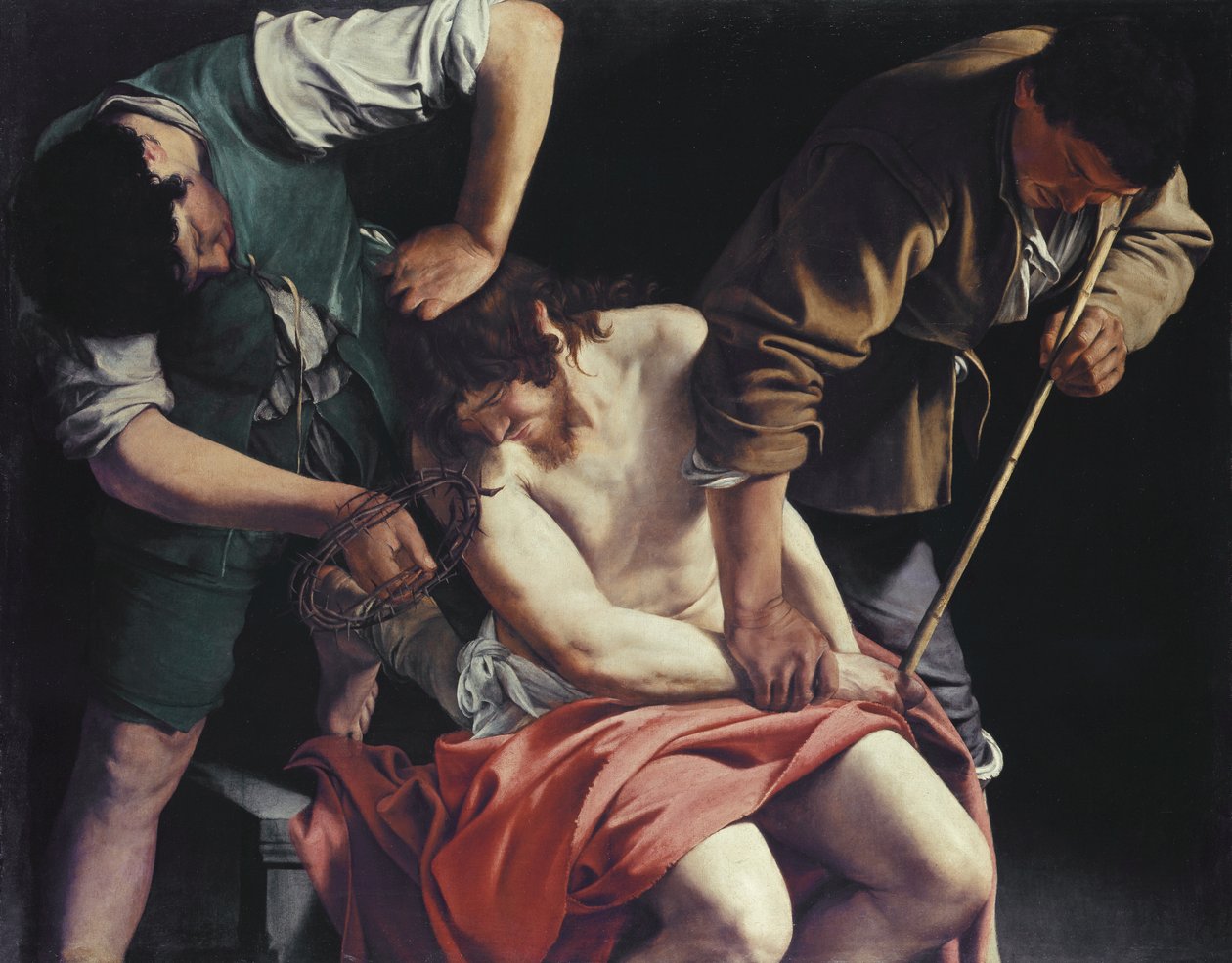 Kristus bliver kronet med torner af Orazio Gentileschi