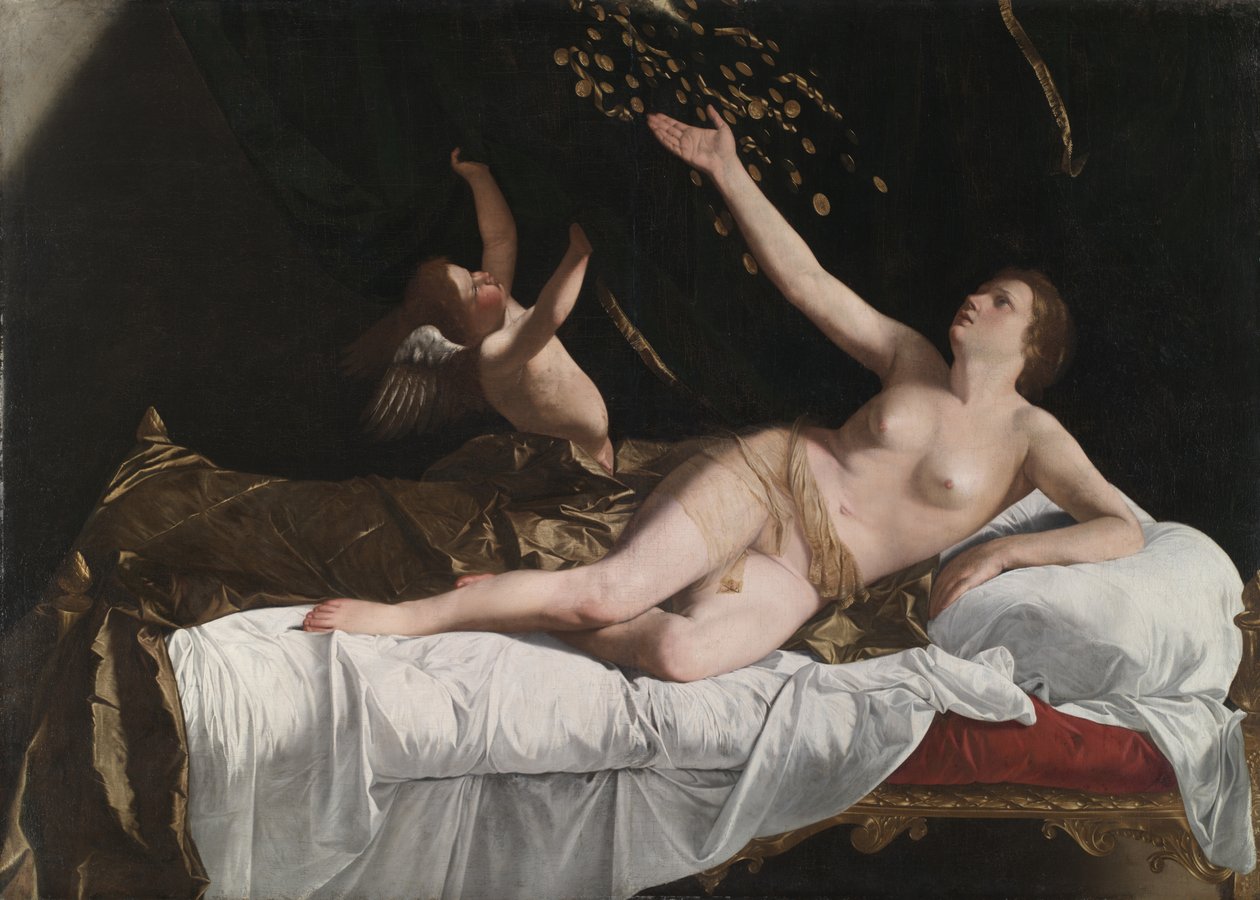 Danae, ca. 1623 af Orazio Gentileschi