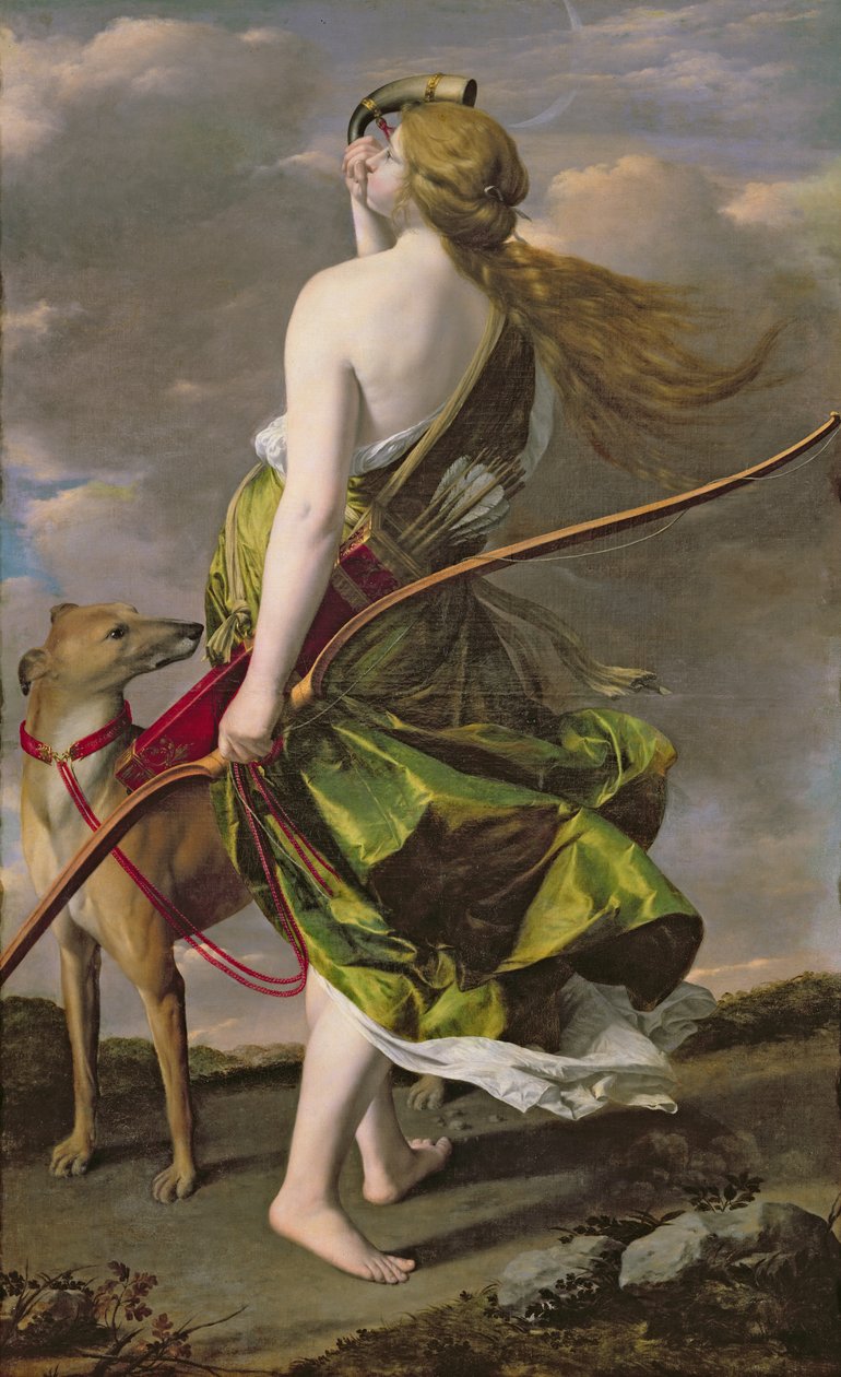 Jægeren Diana, ca. 1624-25 af Orazio Gentileschi