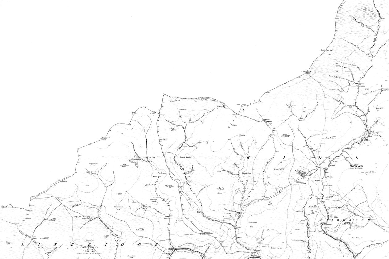 Kort over Northumberland af Ordnance Survey