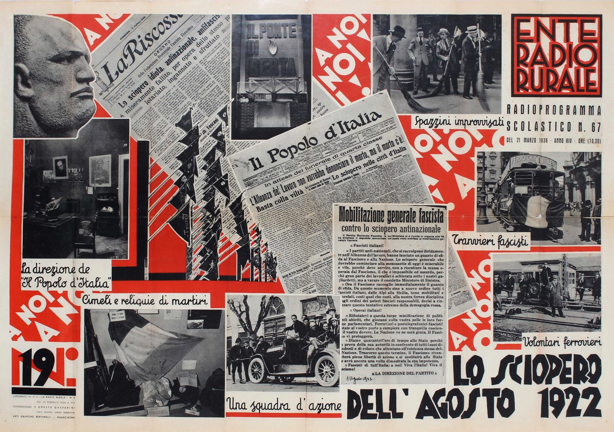 Landdistriktets radiomyndigheds radioprogram Scholastico N.67, 1936. af Oreste Gasperini