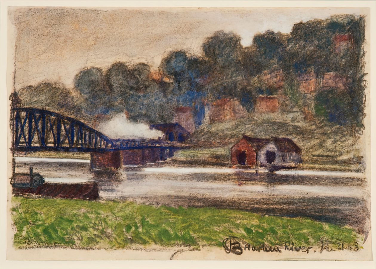 Harlem River, 21. JANUAR 1903. af Oscar Bluemner