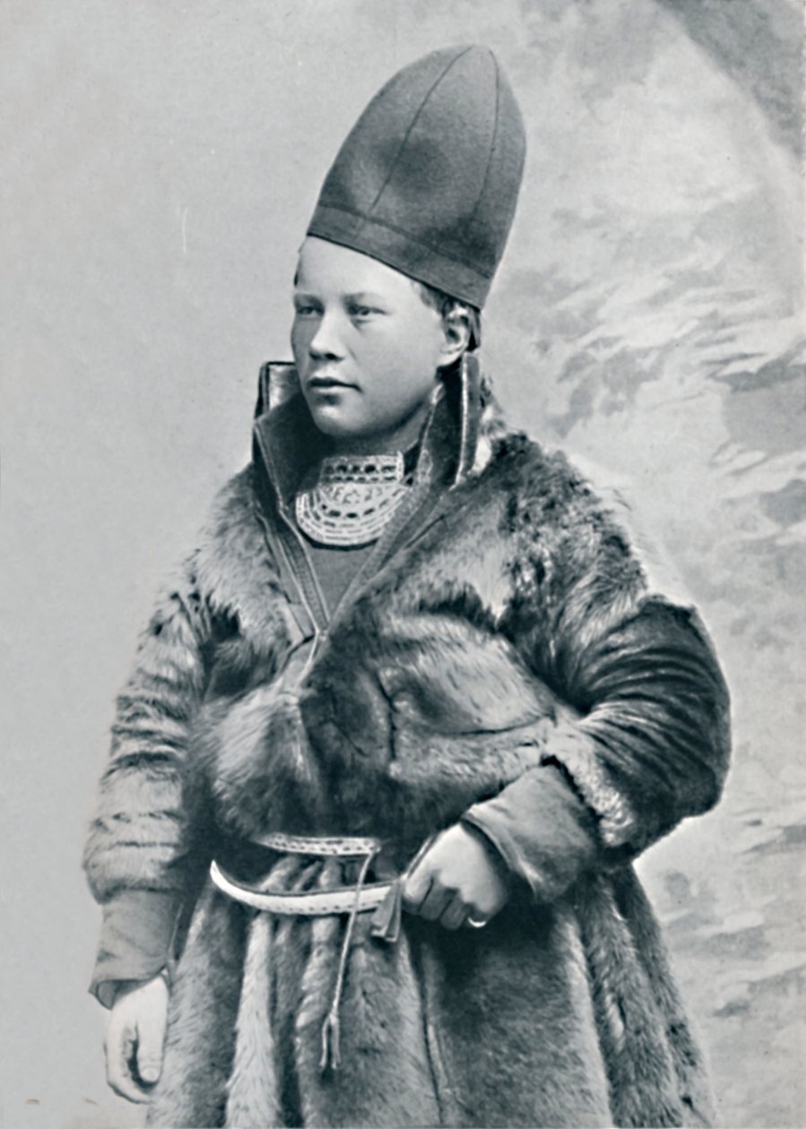 En ung Laplander i vinterdragt, 1912 af Oscar Olsson