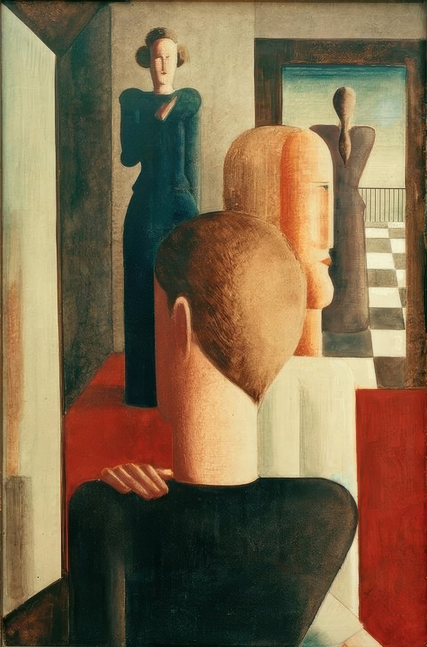 Fem figurer i ét rum (romersk) af Oskar Schlemmer